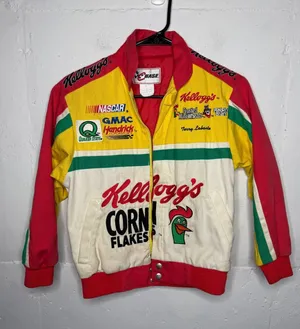 Vintage Womens Kelloggs Corn Flakes Chase Nascar Jacket Size Small thumbnail 1