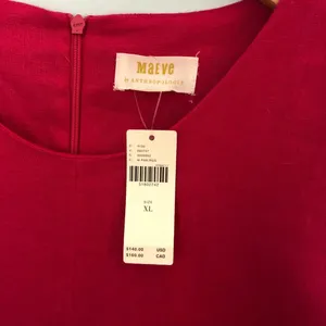Anthropologie Bright Pink Maeve Womens Shift Dress thumbnail 5
