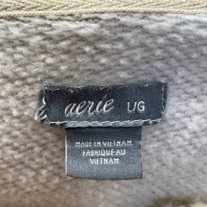 Aerie Womens L Hoodie Pink Oversized Tunic w/ Fur Lined Hood and Pocket Pullover thumbnail 7
