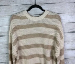 American Eagle Striped Crewneck Sweater Size Medium thumbnail 2