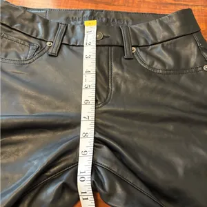 AmericanEagle outfitters black faux leather curvy classic bootcut jeans 28S thumbnail 16