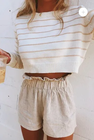 These Three Boutique Linen Shorts thumbnail 1