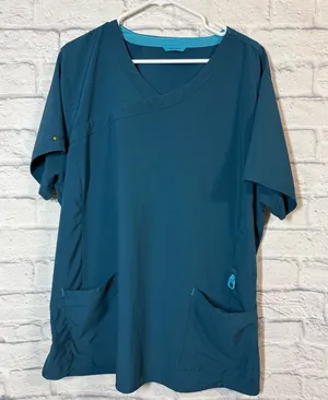 Carhartt Women's V-Neck Scrub Top - Teal, 3XL thumbnail 1