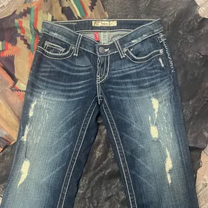 Women's BKE Sabrina Stretch Low Rise Boot Cut Jean Med Wash Chunky Side … thumbnail 3