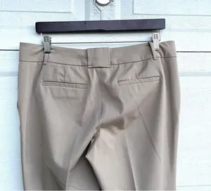 Ann Taylor Womens Pants Trouser Beige Wide Leg Career Pockets Flat Front 10 thumbnail 5