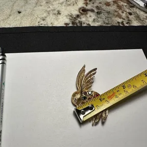 Napier Hummingbird Bird Multi Color Rhinestone Gold Tone Brooch Pin Signed thumbnail 6