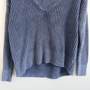 Aerie Blue Knit V Neck Oversized Relaxed Sweater Size XS thumbnail 5