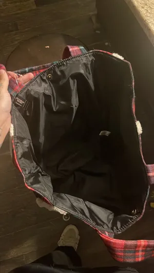 Victoria’s Secret Plaid Christmas Tote thumbnail 3