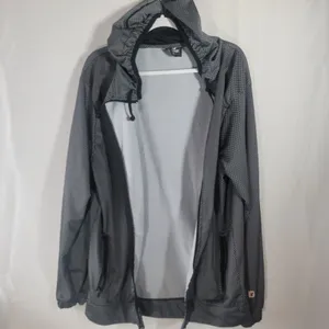 Cougar Sport Womens XL Full Zip Windbreaker Hoodie Track Jacket Gray Performance thumbnail 4