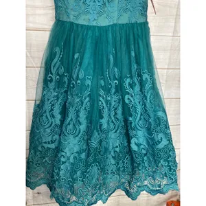 NWT Chi Chi London Teal Green Knee Length Sheath Cocktail Dress XS thumbnail 4
