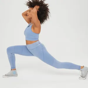 Aerie OFFLINE Seamless‎ High Waisted 7/8 Legging Blue Medium Athleisure Yoga Gym thumbnail 3