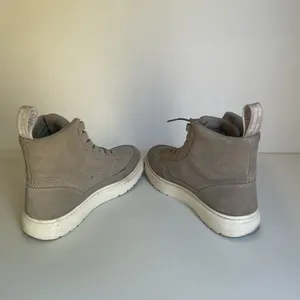 Dr. Martens Kamar Suede High Top Sneakers Women’s 8 Gray Taupe Perforated Boots thumbnail 10