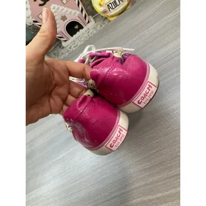 Coach Barrett Poppy Love Designer Fuchsia Pink Patent Leather Trim thumbnail 3