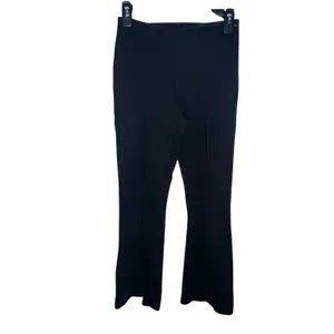 Everlane Dream Kick Flare Pants Black Organic Cotton Modal Side Zip‎ Size Medium thumbnail 2