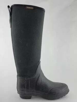 Hunter Boots‎ Womens 37/5 Lady N Black Rubber Rain Boots Original thumbnail 1