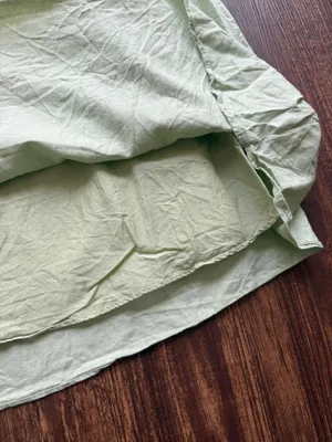 Madewell Sunfaded Mint Green Linen-Blend Lucie Smocked Midi Dress - Size XS thumbnail 7