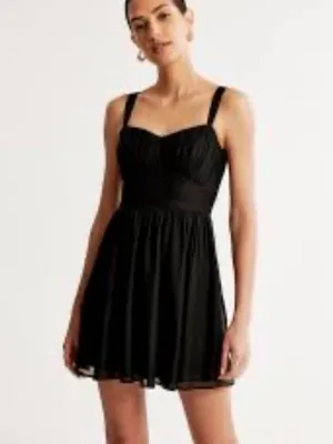 Abercrombie & Fitch Ruched Chiffon Mini Dress with pockets NEW small thumbnail 2