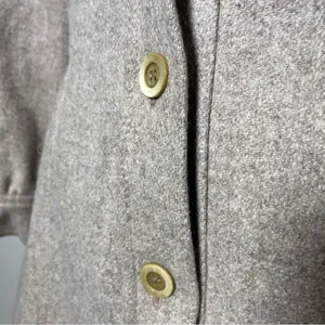VTG 40s 50s Women Wool Coat Small Tan Longline‎ Hooded Scarf USA Made Lined thumbnail 4