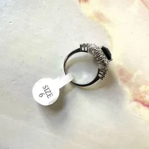 Silver and blue glamorous ring Size 6 thumbnail 3