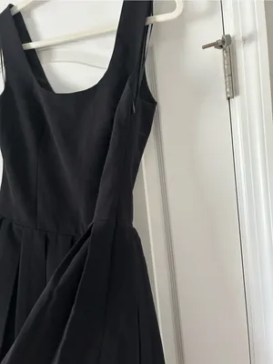 English Factory Classic Black U-Neck Pleated Sleeveless Tank Mini Dress thumbnail 4