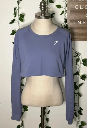 Gymshark Longsleeve Periwinkle Cropped Top thumbnail 1