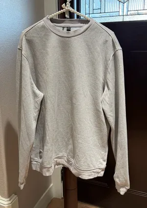 Adidas Light Gray Crewneck Top thumbnail 1