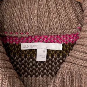 Old Navy Y2K Sweater Size Medium Striped Short Sleeve Lambswool Button Cardigan thumbnail 4