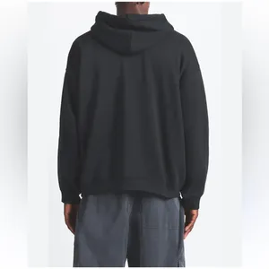NWT SKIMS Fleece Lounge Relaxed Zip Up Hoodie Onyx Black Sweatshirt Medium $98 thumbnail 2
