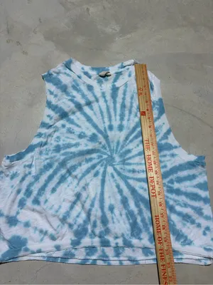 Free people FP movement Blue Tie-Dye Cropped Muscle Tank Top medium thumbnail 8