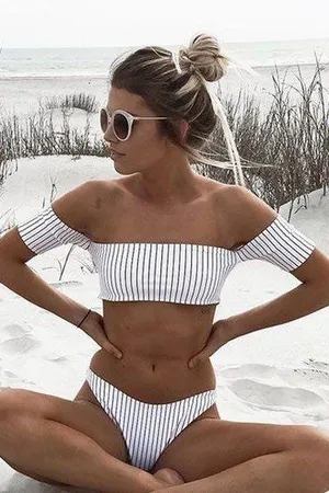 Striped Bikini Top Multi thumbnail 1