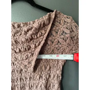 Free People Boho Rose Lace Long Sleeve Crop Top with Ruffle Trim thumbnail 7