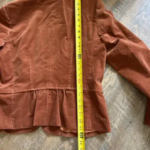 Talbots Womens Brown Corduroy Peplum Blazer Jacket Size‎ 14 Cinnamon 3-Button thumbnail 6