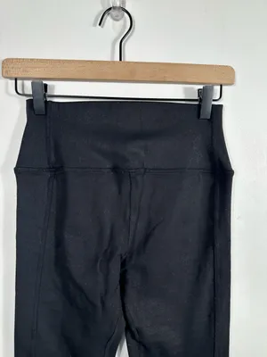 Alo‎ Yoga High-Waist Moto Legging Black Mesh Ribbed Athletic Leggings Women’s S thumbnail 6