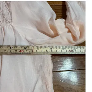 Free People Smocked in Time‎ Romantic Billowy Peach Pink Ethereal Top Sz Small thumbnail 10