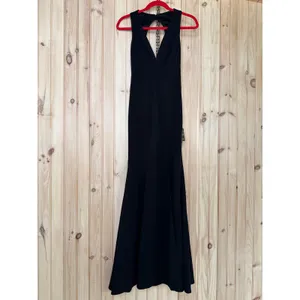 NWT Lulus All For The Romance Black Backless Mermaid Maxi Dress Whimsigoth Sz XS thumbnail 2