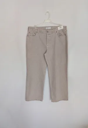 Abercrombie & Fitch The Baggy Low Rise Taupe Jeans Size 33 16 Regular NWT XL thumbnail 4