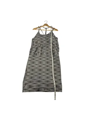 Athleta Ariel Venice Swim Dress Medium Black White Stripe Racerback UPF 50+ thumbnail 12
