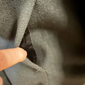 Jules Miller Black Oversize Wool Vintage 1980's Coat, Big Shoulders, S/M. thumbnail 2