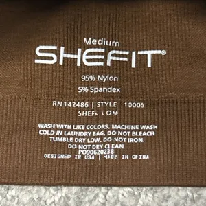 Shefit Sports Bra Womens Medium Raceback Front Zip Closure Padded Brown thumbnail 4