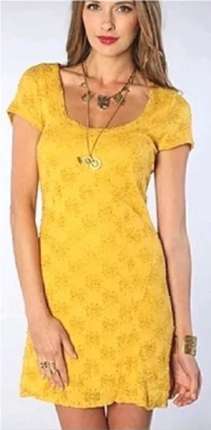 Intimately Free People‎ Daisy Godot square neck stretch lace skater dress M thumbnail 1
