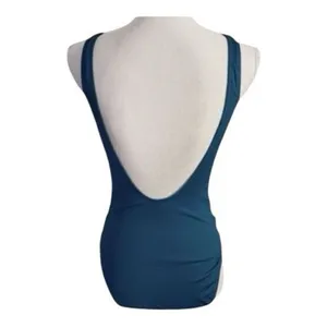 SHADE & SHORE Green Ribbed Strappy One Piece Size Small Swimsuit Medium Coverage thumbnail 3