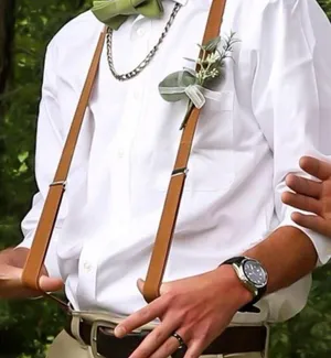Brown Harness Suspenders Unisex Steampunk thumbnail 5
