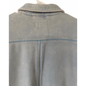 Pilcro‎ Anthropologie Fleece Shirt Jacket Washed Blue Women's Size Large thumbnail 4