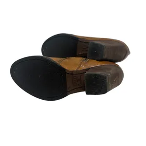 Frye Patty‎ Riding Bootie Brown Leather Harness Ankle Boots Heel Womens 7.5M thumbnail 14