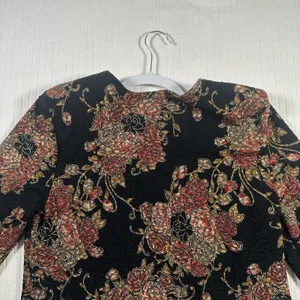 MSK Womens Whimsigoth Dark Romantic Cardigan Large Beaded Dark Floral Grunge thumbnail 6