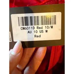 Angel Biba Of Your Dreams Maxi Dress Women Medium Red NWT Satin Halter Gown thumbnail 10