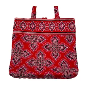 Vera Bradley Frankly Scarlet Quilted Tote Bag Red Paisley Travel Tote thumbnail 5