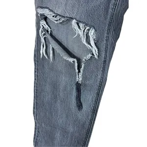 American Eagle Gray Distressed Mom Jeans Size‎ 10 short thumbnail 4