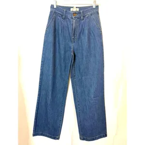 Madewell Baggy Straight High Rise Pleated Medium Wash Stretch Jean Sz 24 thumbnail 2