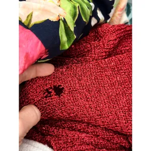 Runaway The Label Maxi Dress Red One Shoulder Rosette Metallic Knit Gown thumbnail 7